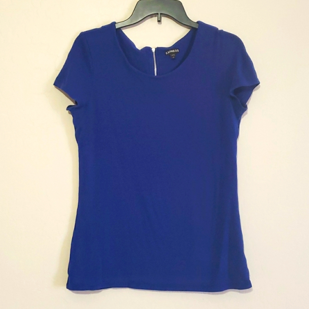 Royal blue short sleeve top